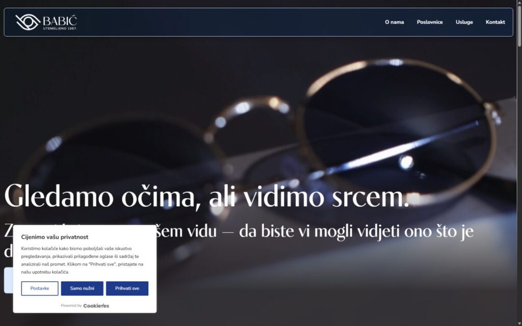 Optika Babić – Izrada web stranice